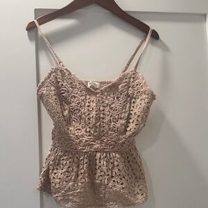 Elegant Lace Beige Top